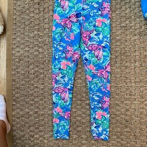 Lilly Pulitzer Blue and Pink Floral Leggings